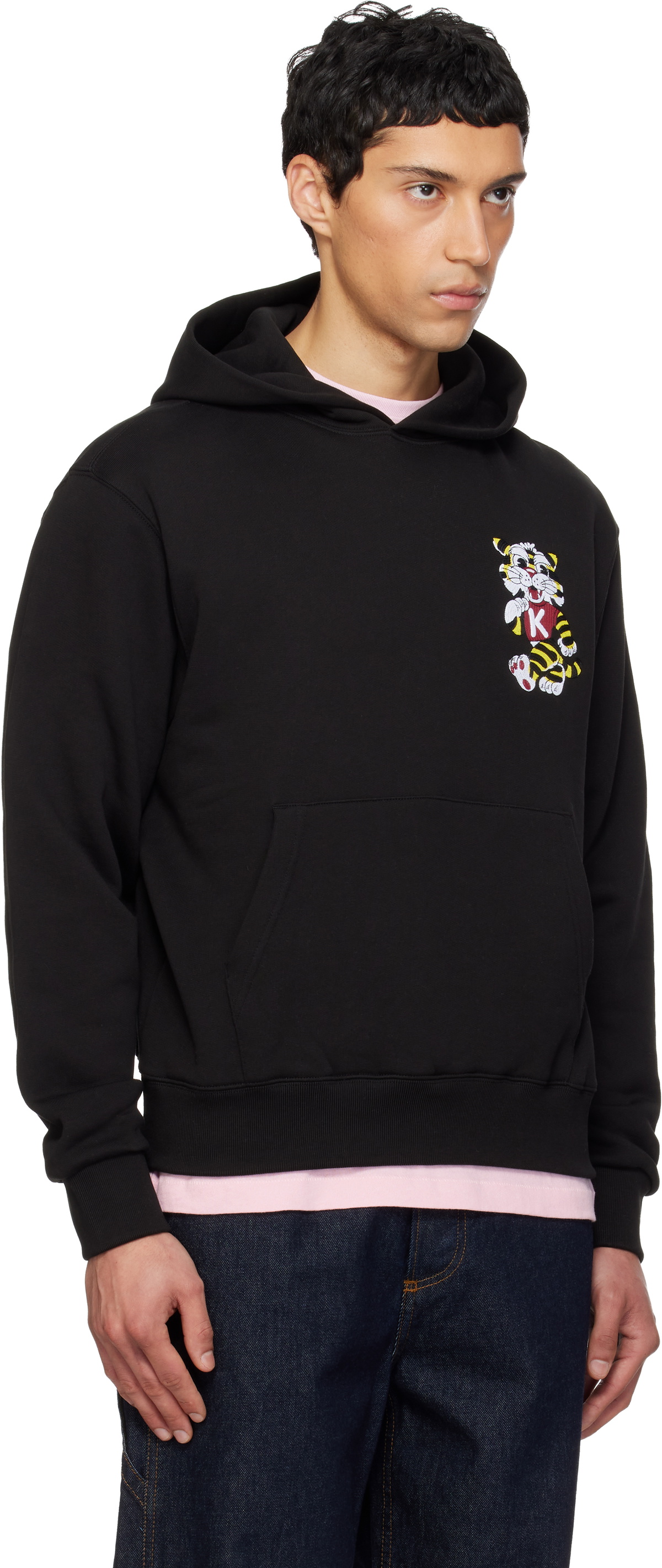 Kenzo Black Kenzo Paris 'KENZO Wild Tiger' Embroidered Hoodie