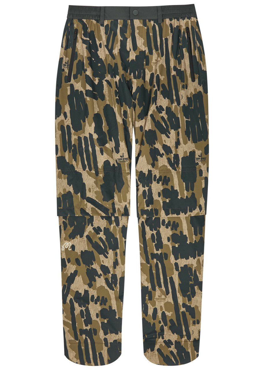 Malbon Tour Divot Camouflage-print Nylon Trousers Multicoloured