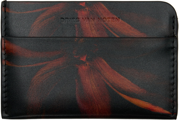 Photo: Dries Van Noten Black & Orange Leather Card Holder