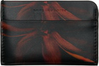Dries Van Noten Black & Orange Leather Card Holder