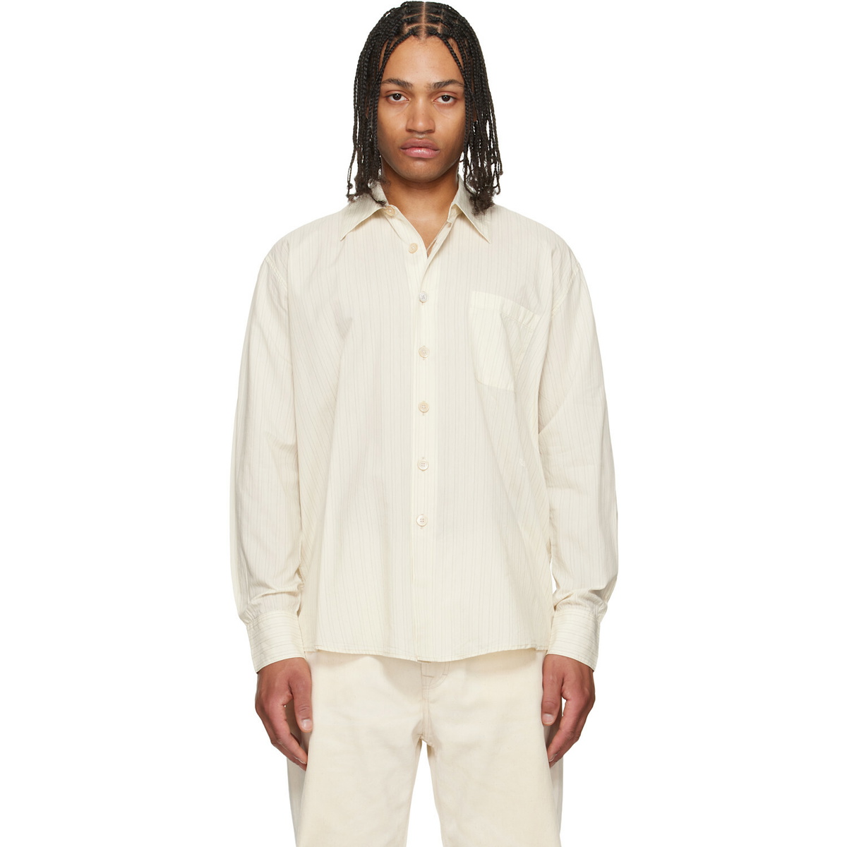 Our Legacy - Coco 70s Crinkled Faux Leather Shirt - Black Our Legacy