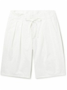 Monitaly - Straight-Leg Cotton Shorts - White