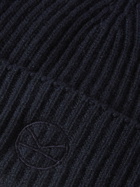 Kingsman - Johnstons of Elgin Logo-Embroidered Ribbed Cashmere Beanie