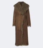 Ralph Lauren Collection Justyn reversible suede and shearling coat