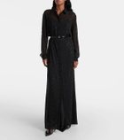 Gucci GG Crystal silk maxi dress