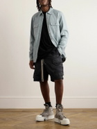 DRKSHDW by Rick Owens - Straight-Leg Faille Drawstring Cargo Shorts - Black
