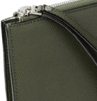 Valextra - Pebble-Grain Leather Portfolio - Men - Army green