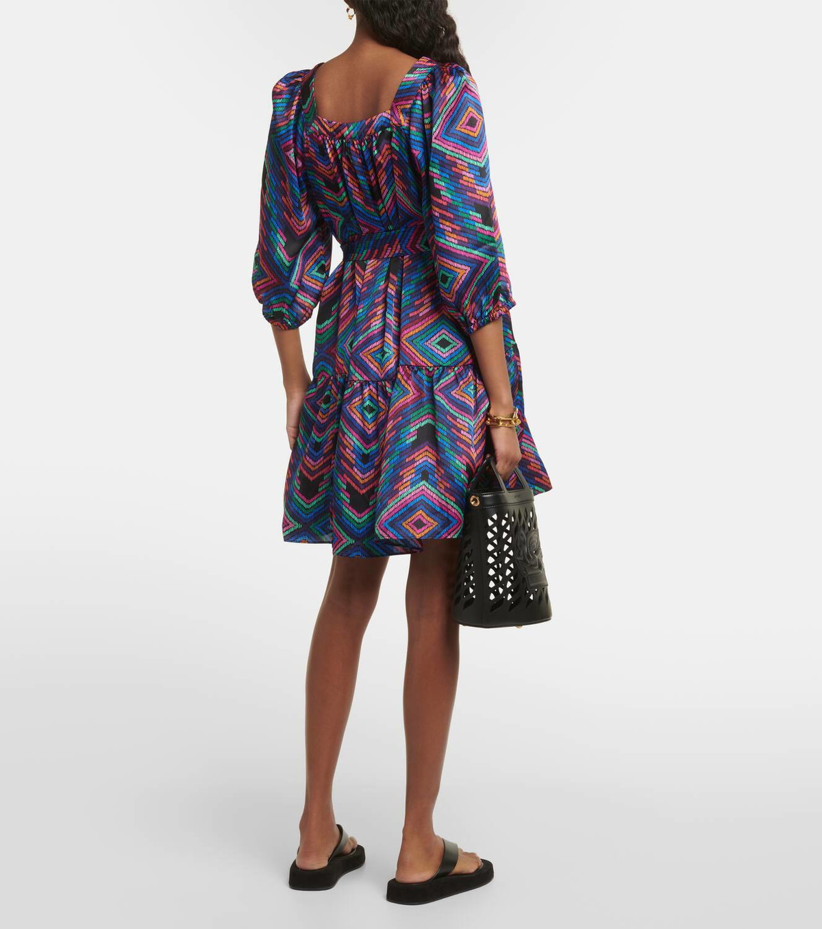 Eres Nightclub printed satin minidress