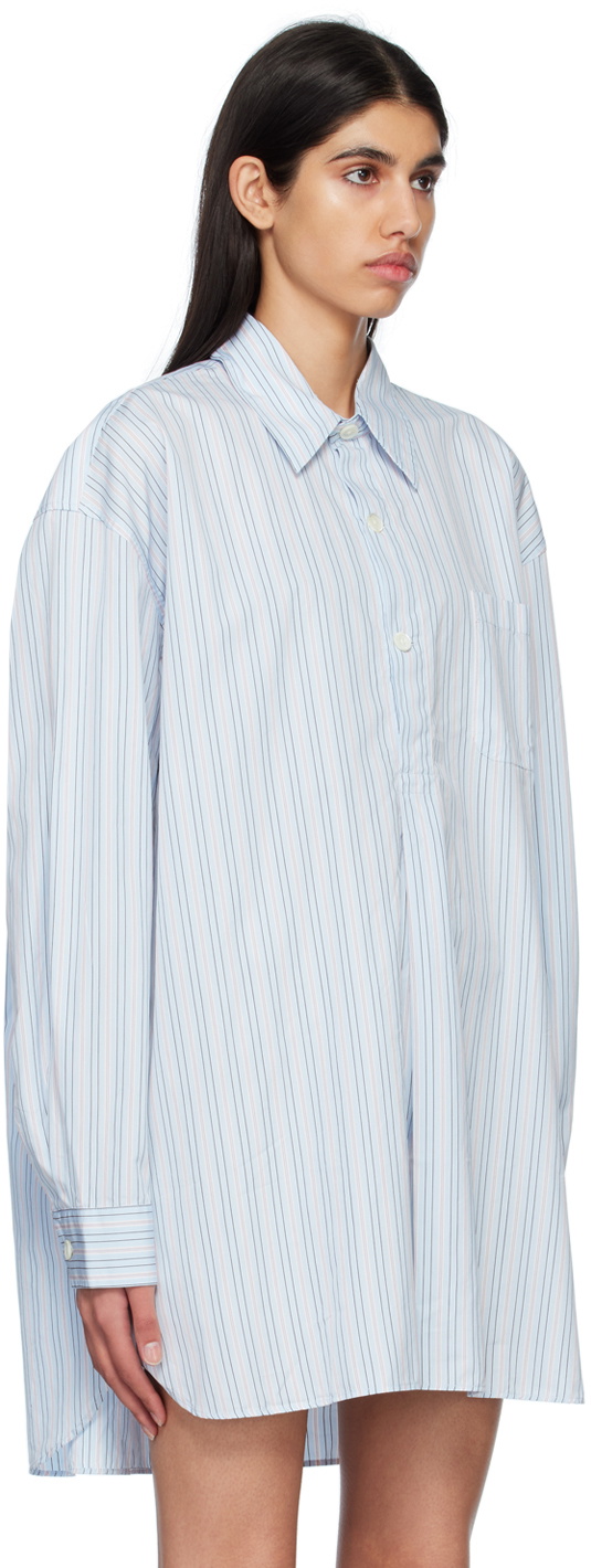 Kawasaki‼️Our Legacy popover shirts Our Legacy - Popover Shirt Blue Gingham Tropical Wool