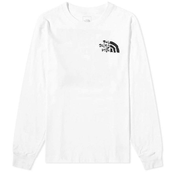 Photo: The North Face Men's Long Sleeve Printed Heavyweight T-Shirt in White
