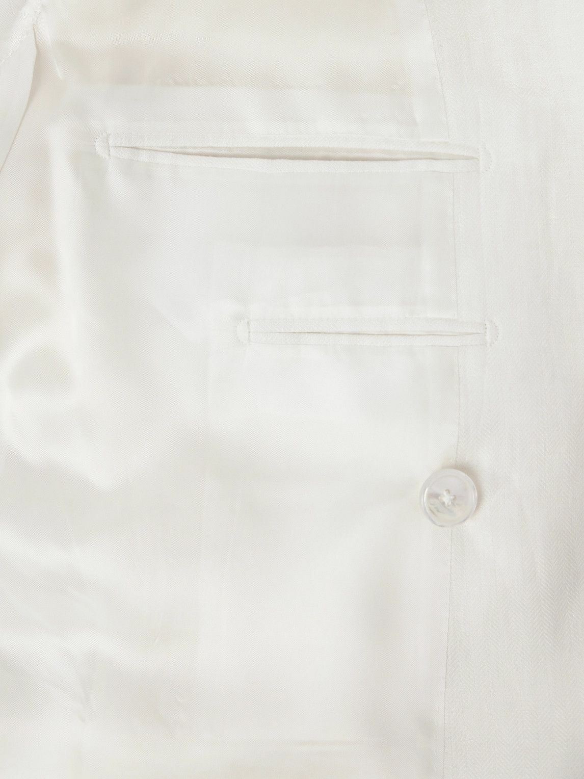 Kingsman - Double-Breasted Herringbone Linen Tuxedo Jacket - Neutrals