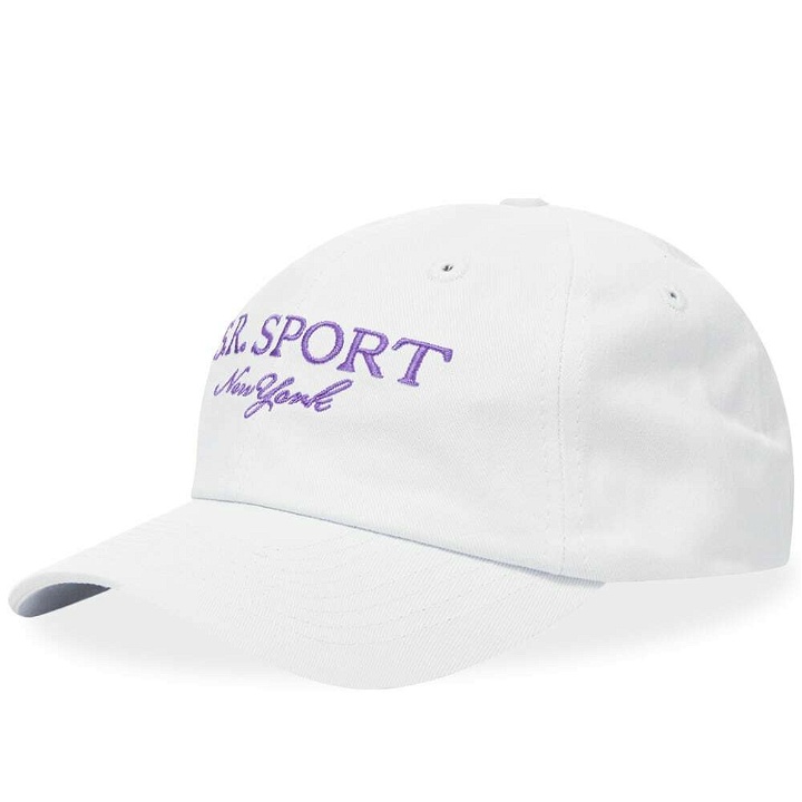 Photo: Sporty & Rich Wimbledon Hat in White/Purple