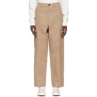 AMI Alexandre Mattiussi Beige Panelled Cargo Pants