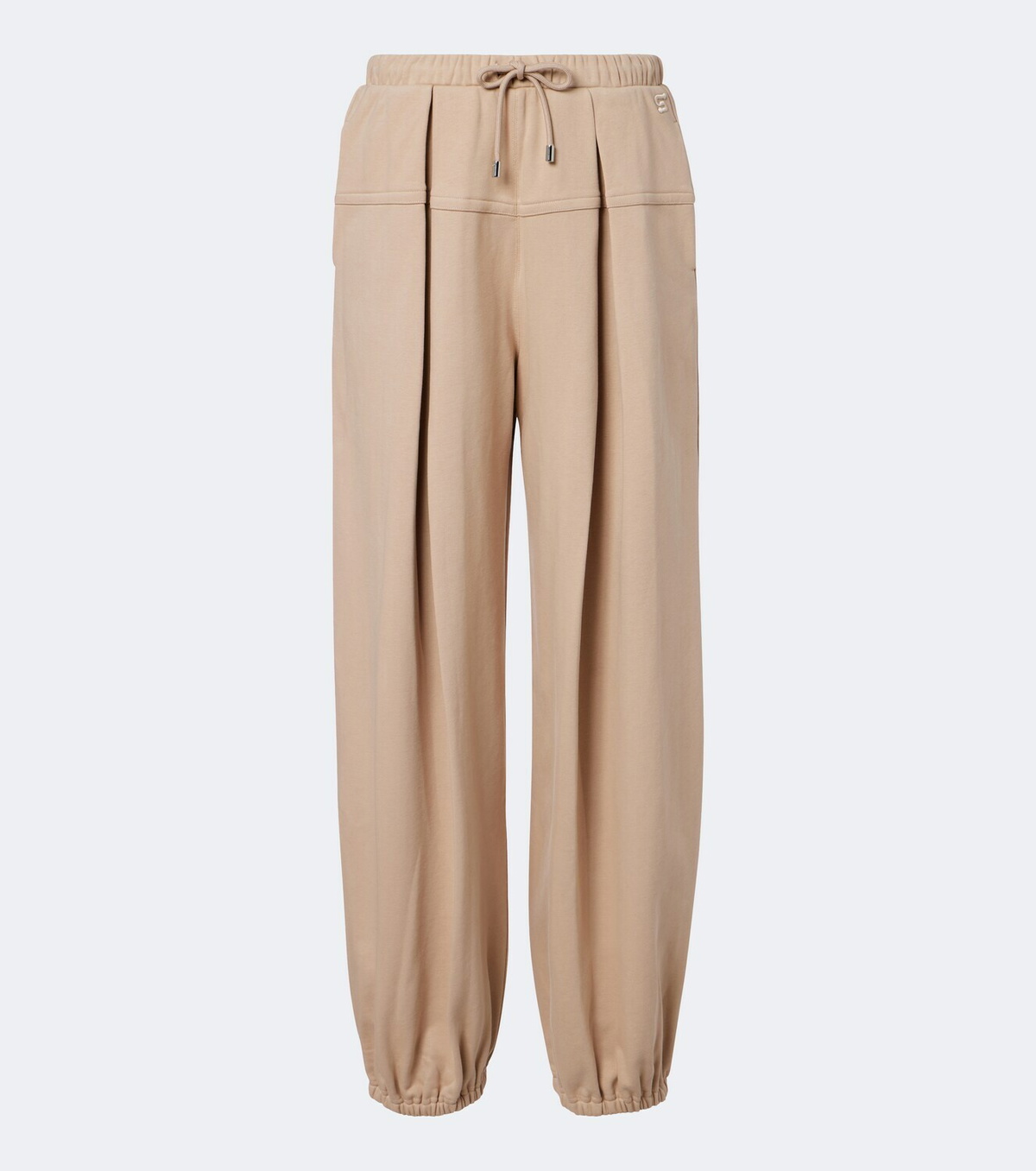 Sportmax Pleated cotton-blend jersey sweatpants
