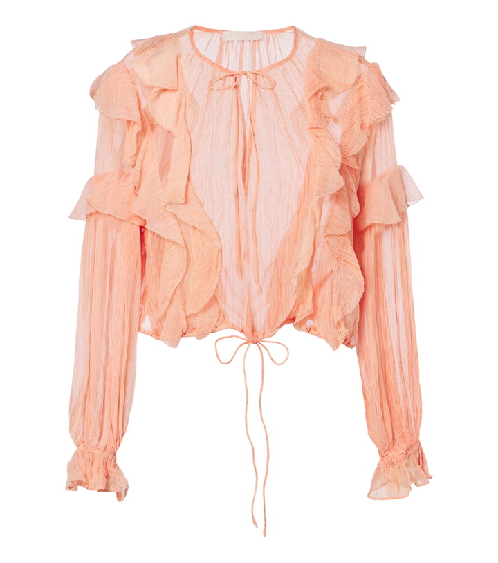 Photo: Ulla Johnson Delfina ruffled silk chiffon blouse