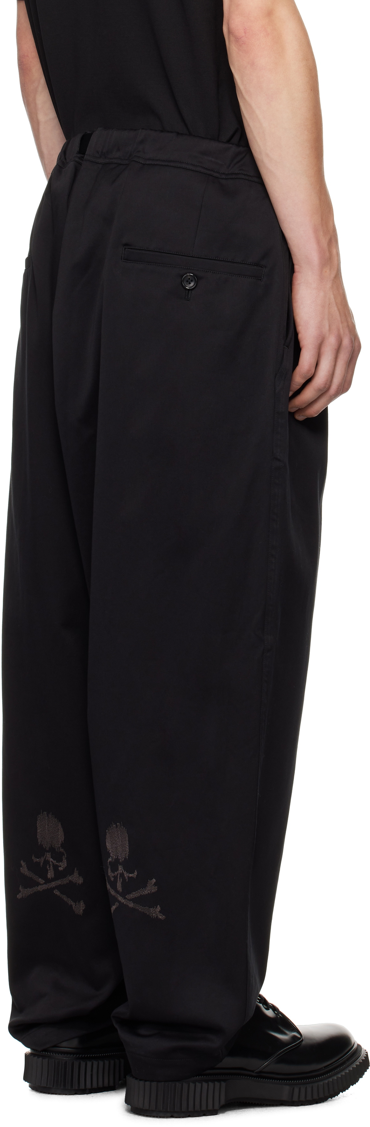 MASTERMIND WORLD Black Belted Wide Fit Easy Trousers
