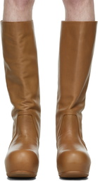 Rick Owens Tan Ballast Boots