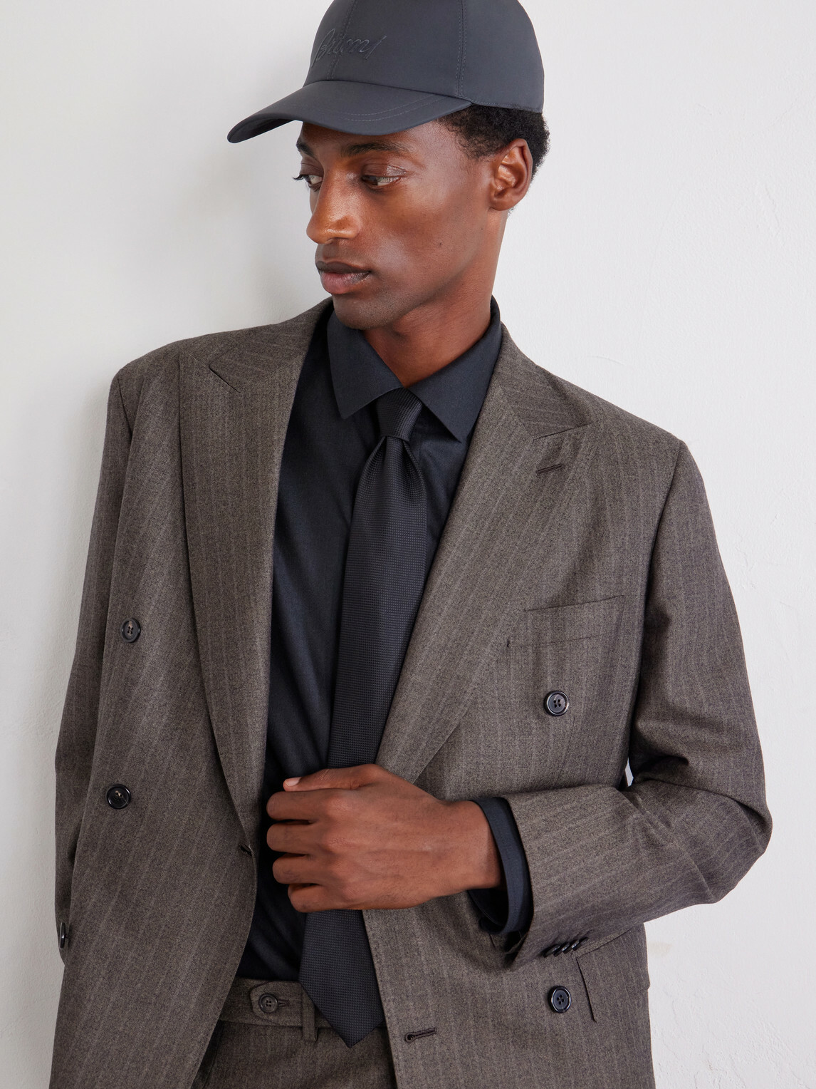 Brioni - Logo-Embroidered Shell Baseball Cap - Blue