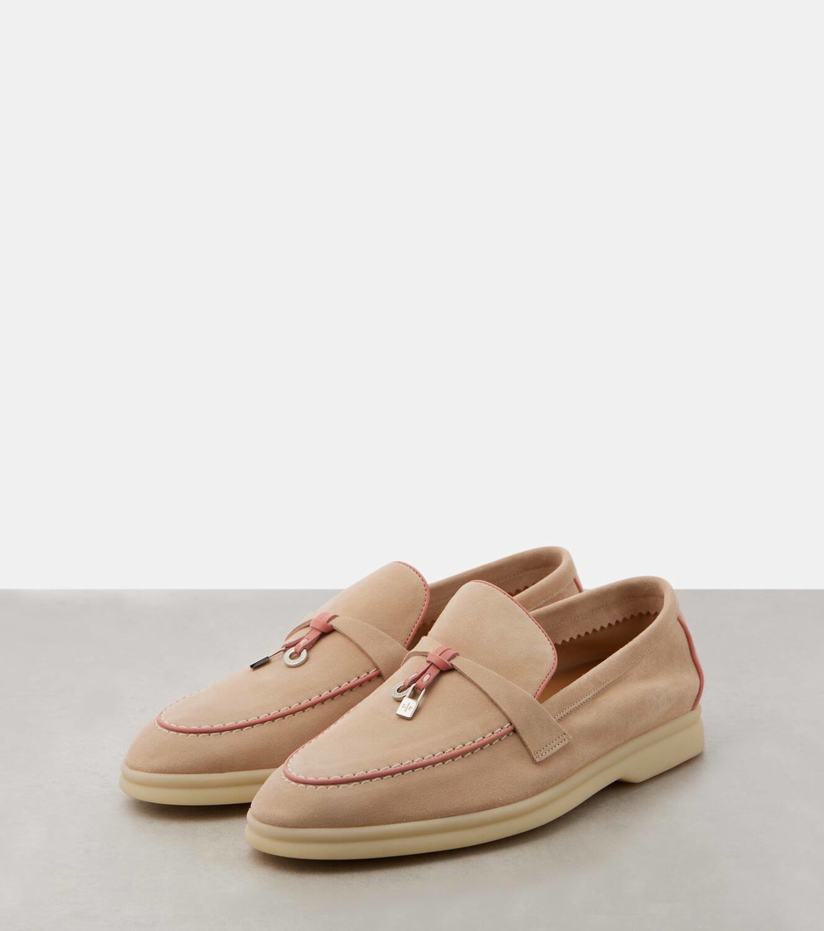 Loro Piana Summer Charms suede loafers