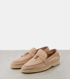 Loro Piana Summer Charms suede loafers