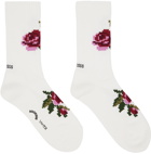 SOCKSSS Two-Pack White Rosebud Socks