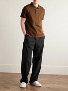 Burberry - Logo-Embroidered Cotton-Piqué Polo Shirt - Brown
