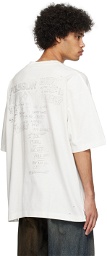 MIHARAYASUHIRO White Distressed T-Shirt