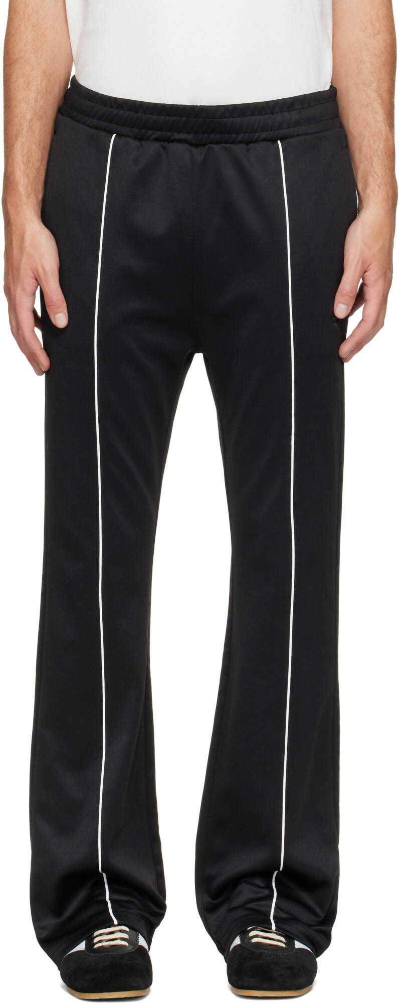 Diesel Black Contrast Piping Track Pants