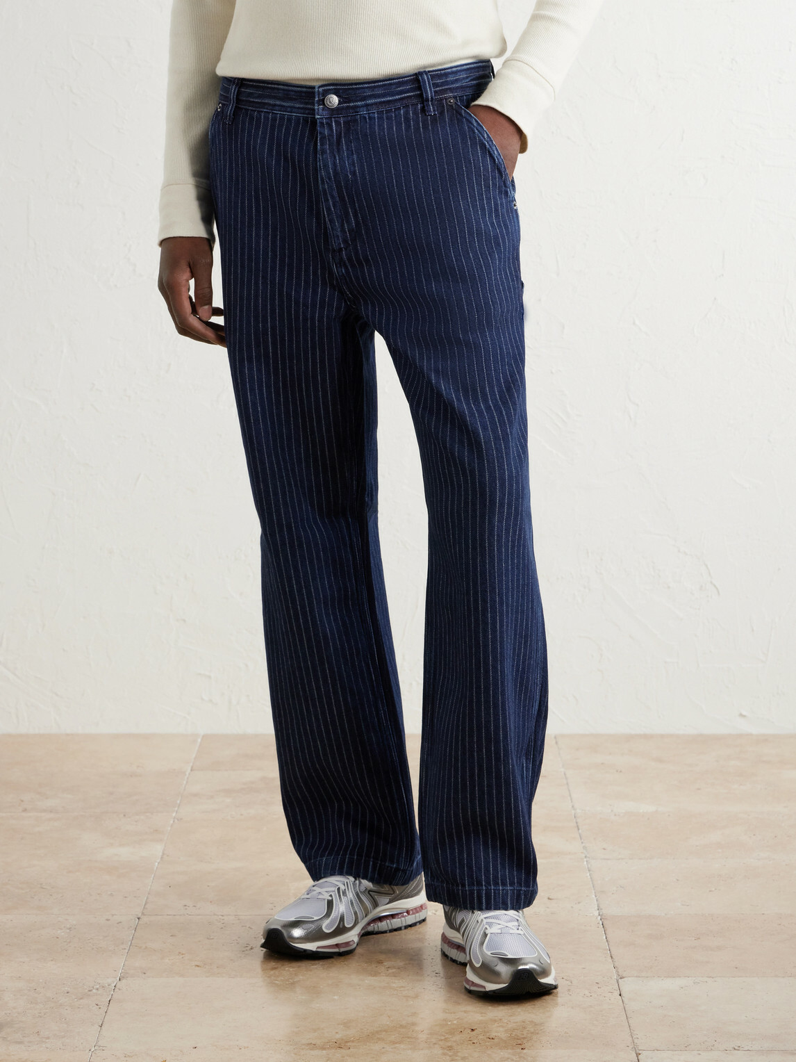 Aimé Leon Dore - Painter Straight-Leg Striped Jeans - Blue