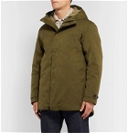 Ten C - Quilted Microfiber Hooded Down Parka - Green