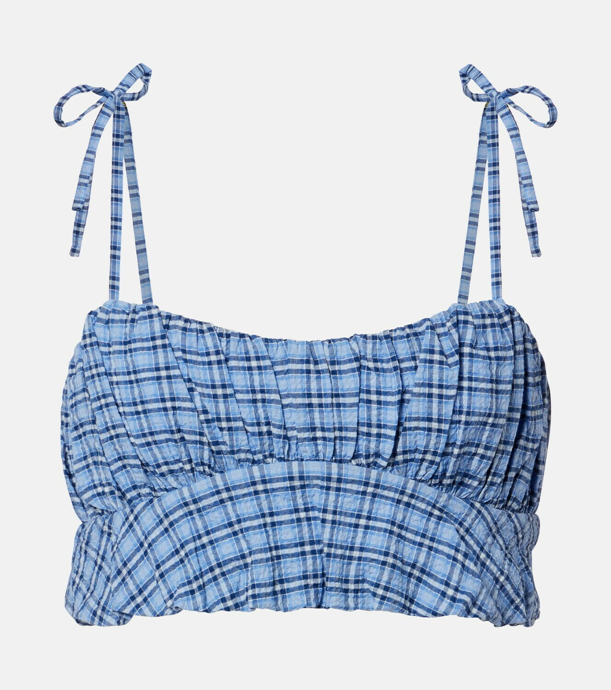 Faithfull Pelea checked cotton top