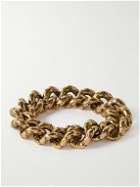 Balenciaga - Logo-Engraved Gold-Tone Bracelet - Gold