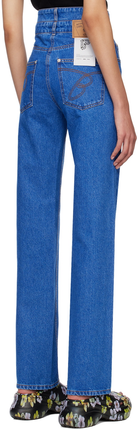 Pushbutton Blue Bustier Jeans