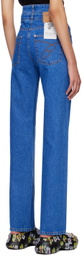 Pushbutton Blue Bustier Jeans