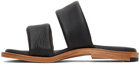 AURALEE Black Leather Strap Sandals