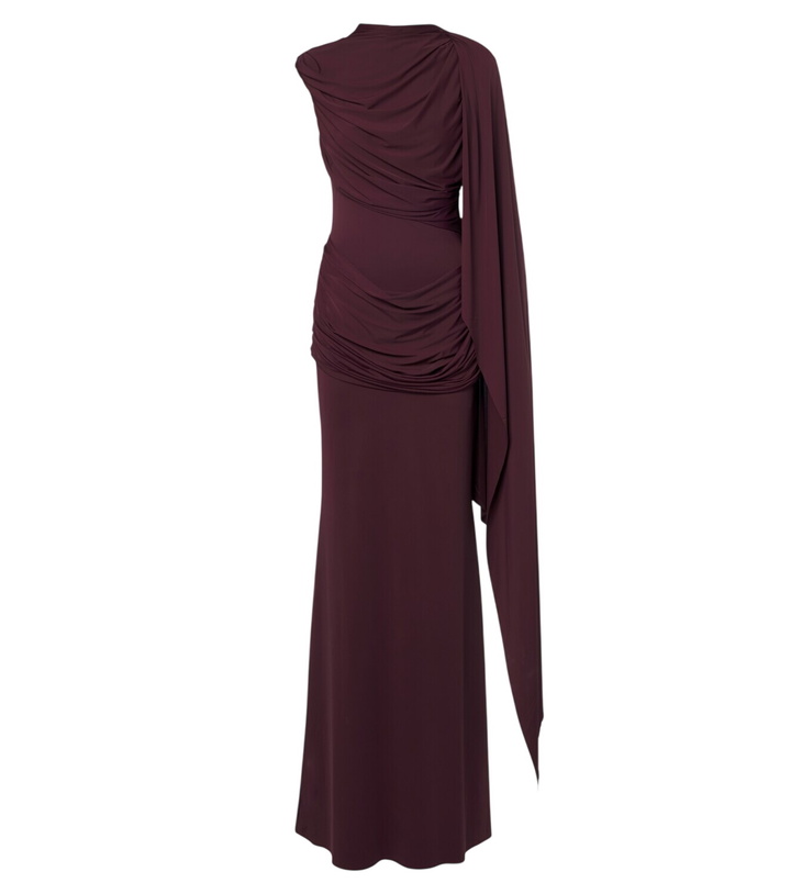 Photo: De La Vali Draped jersey gown