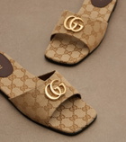 Gucci Double G GG Canvas slides
