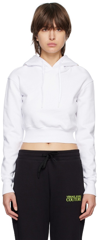 Photo: Versace Jeans Couture White Drawstring Hoodie