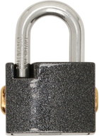 Balenciaga Black & Silver BB Padlock Bag Charm