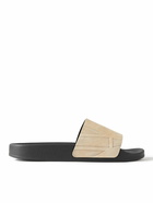 Frescobol Carioca - Humberto Debossed Suede Slides - Neutrals