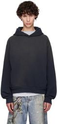 Acne Studios Black Printed Logo Hoodie