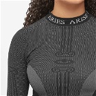 Aries Women's Long Sleeve Column Base Layer Top in Black