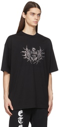 VETEMENTS Black Crystal Logo T-Shirt