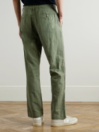 Polo Ralph Lauren - Straight-Leg Linen and Cotton-Blend Trousers - Green