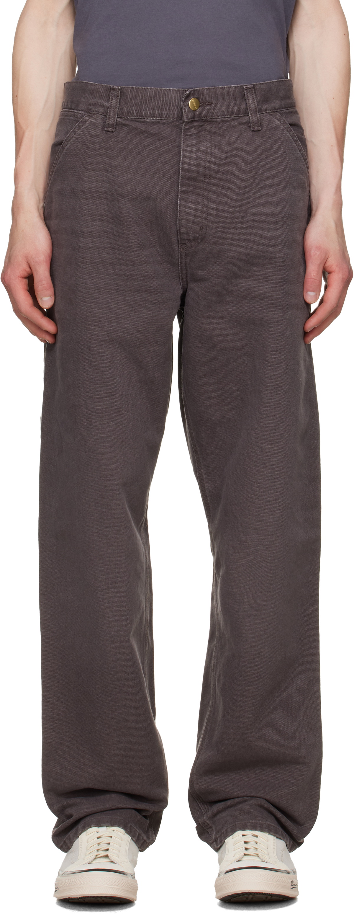 Carhartt Work In Progress Brown Single Knee Trousers