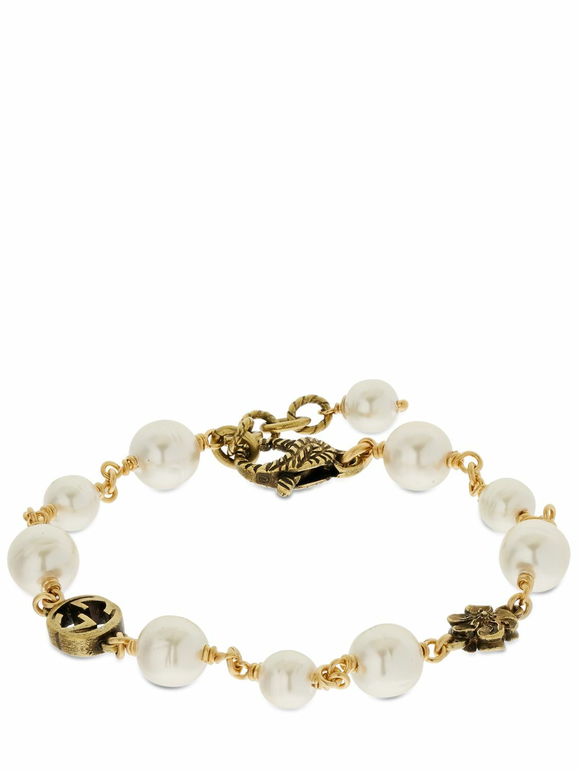 ブレスレット GUCCI Pearl bracelet GG Marmont mother of pearl bracelet in 925 sterling silver