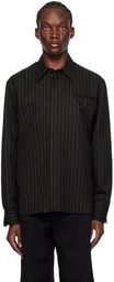 Bottega Veneta Black Striped Shirt