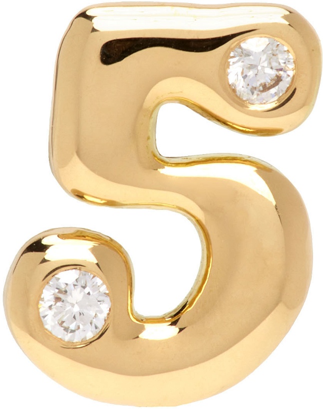 Photo: BRENT NEALE Gold Bubble Number 5 Single Earring