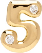 BRENT NEALE Gold Bubble Number 5 Single Earring