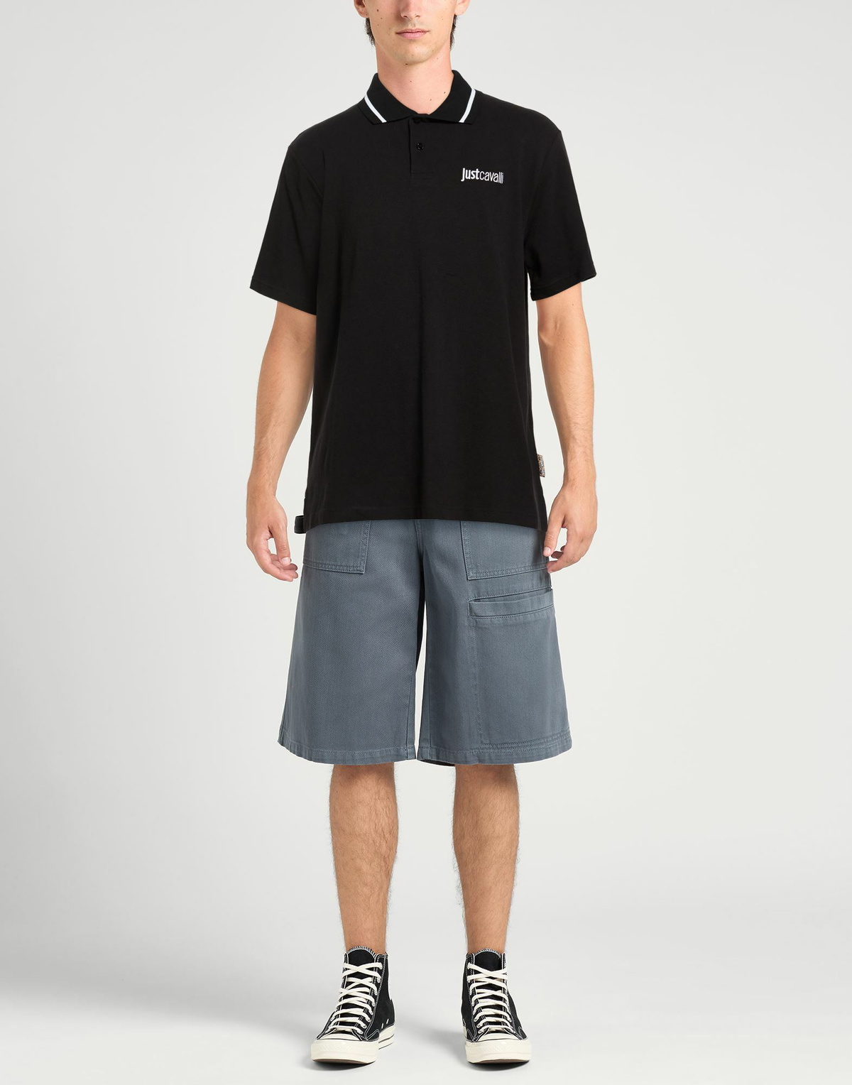 Just Cavalli Mens Polo shirt in Black